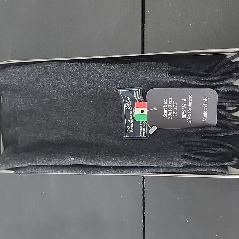 Cashmere, blend scarf, 80% wool 20% cashmere, 30×180cm